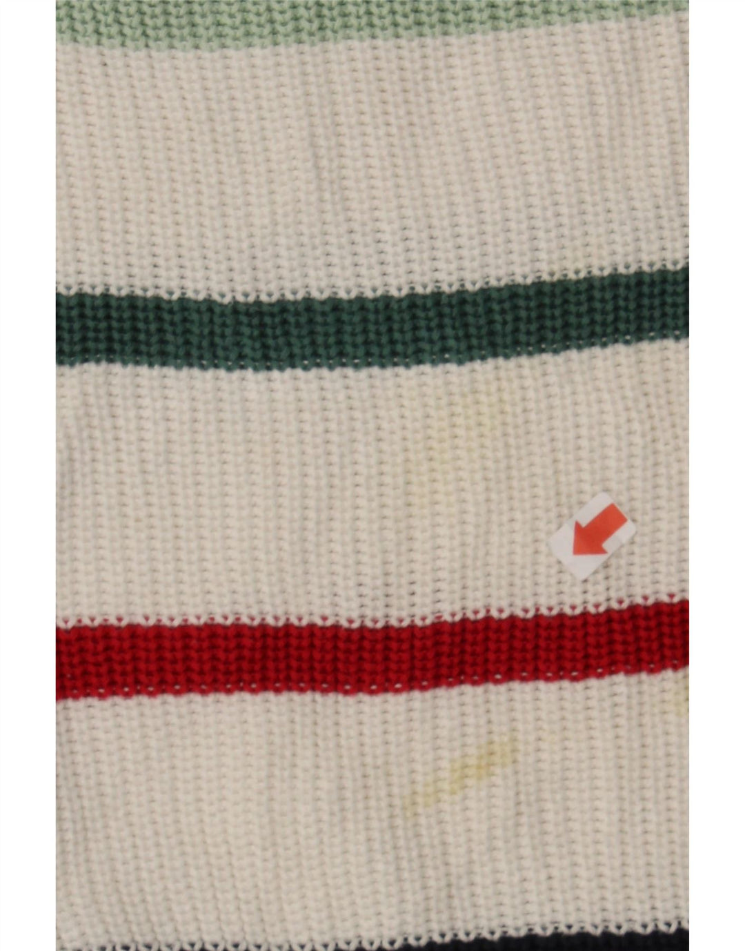 BARBOUR Womens Turtle Neck Jumper Sweater UK 16 Large White Striped Vintage Barbour and Second-Hand Barbour from Messina Hembry 