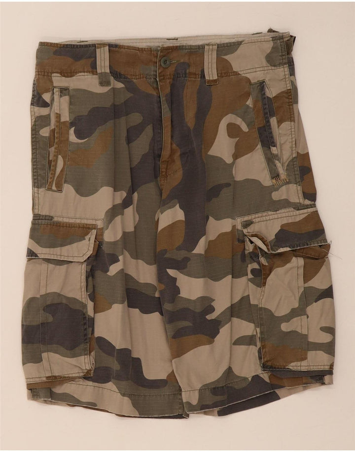 LEE Herren Cargoshorts W32 Medium Khaki Camouflage Baumwolle