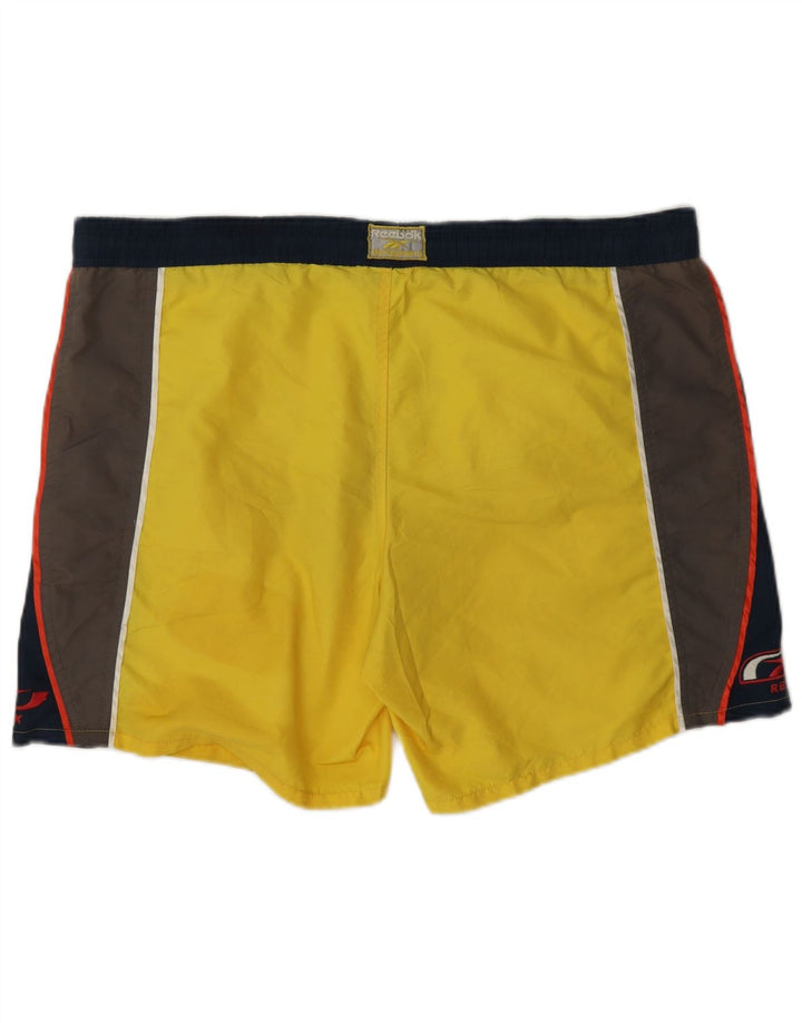 Reebok Herren-Sportshorts, groß, gelb, Farbblock