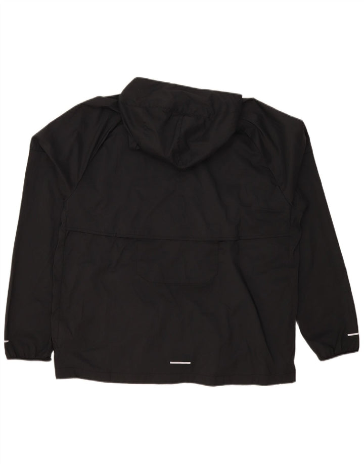 Nike Herren-Trainingsanzug mit Kapuze, große Jacke aus schwarzem Polyester