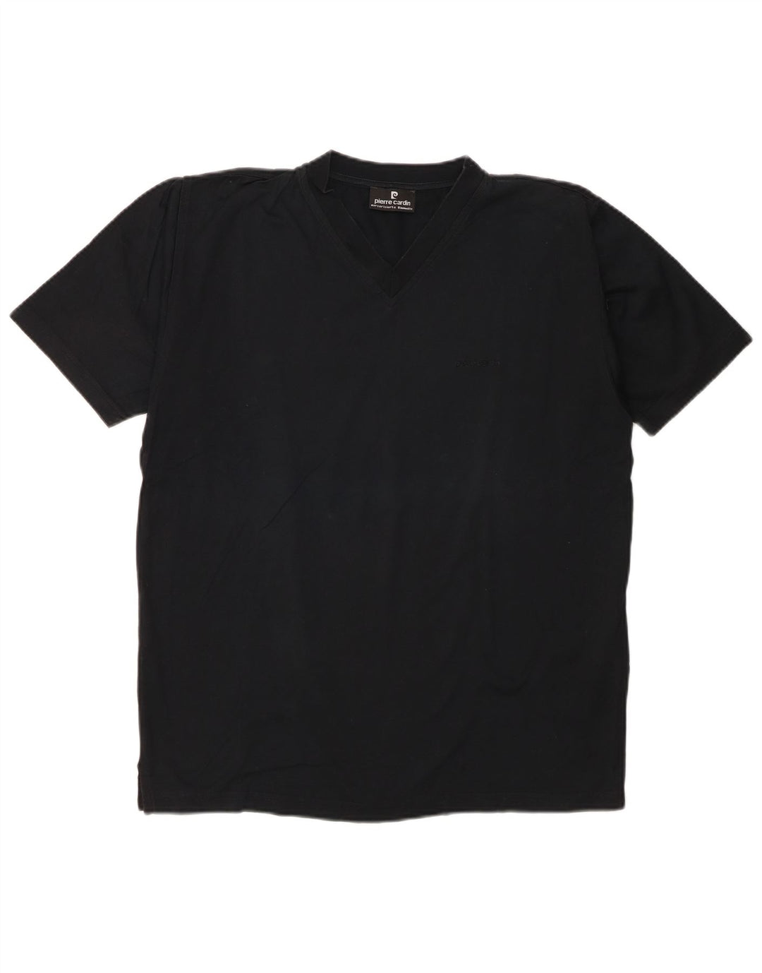 Pierre Cardin Herren T-Shirt Top Medium Schwarz Baumwolle