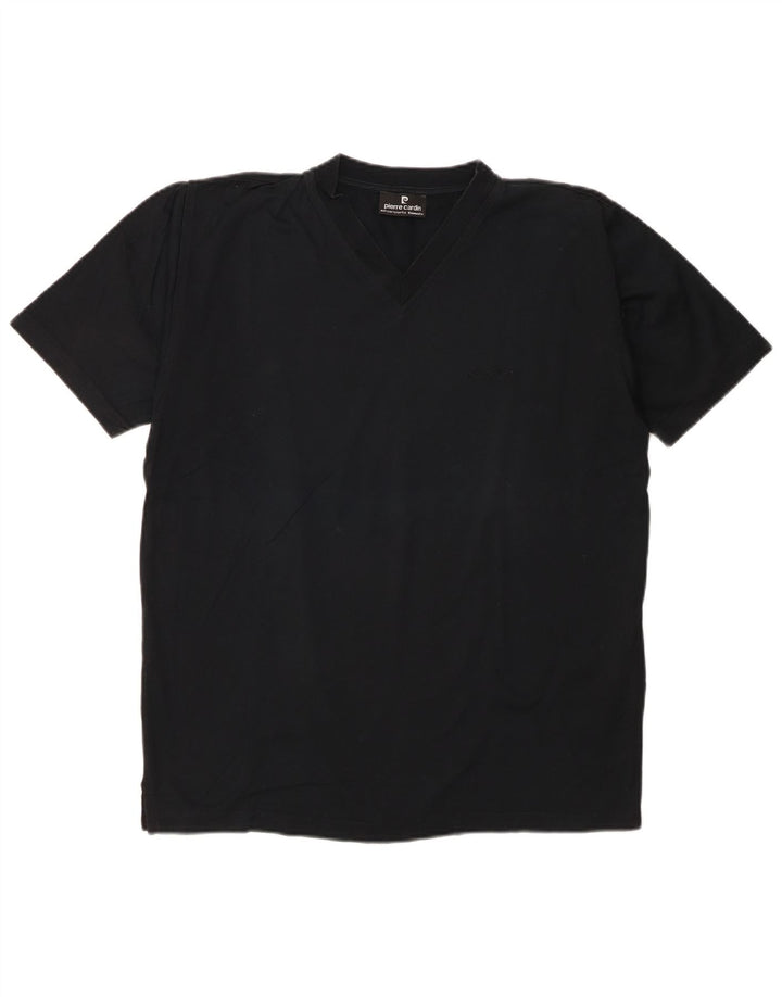 Pierre Cardin Herren T-Shirt Top Medium Schwarz Baumwolle