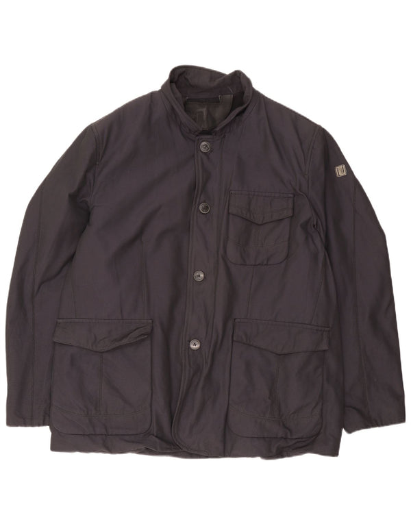 Trussardi Herren-Utility-Jacke IT 58 4XL Marineblaues Polyester