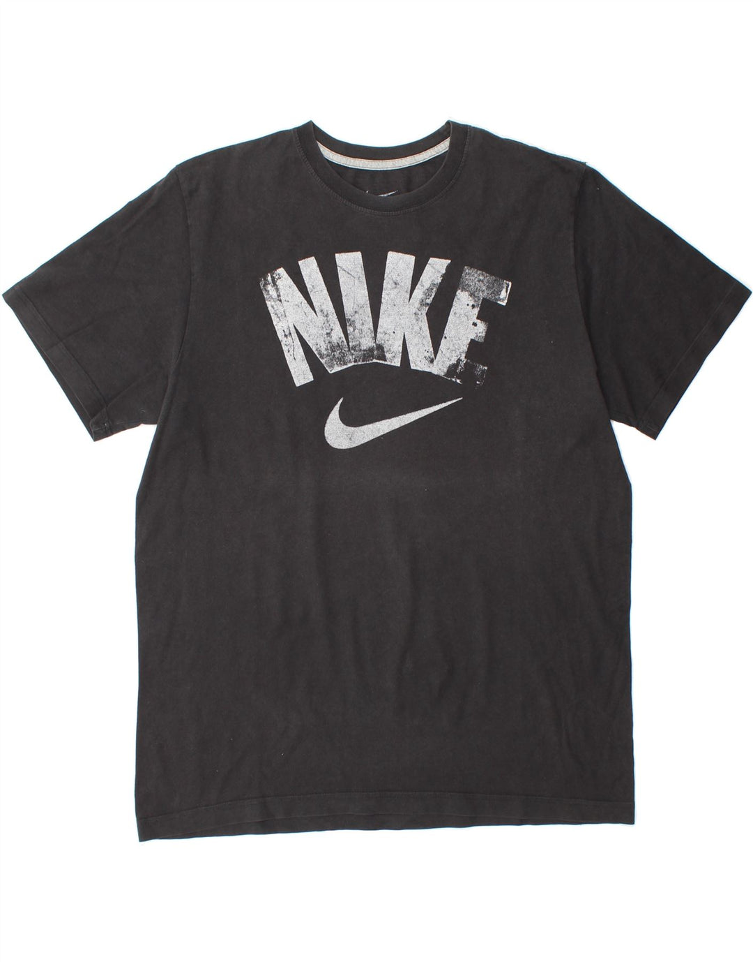 NIKE Mens Standard Fit Graphic T-Shirt Top XL Black Vintage Nike and Second-Hand Nike from Messina Hembry 