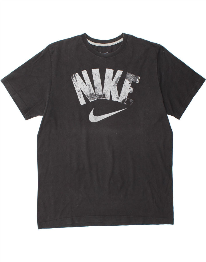 NIKE Mens Standard Fit Graphic T-Shirt Top XL Black Vintage Nike and Second-Hand Nike from Messina Hembry 