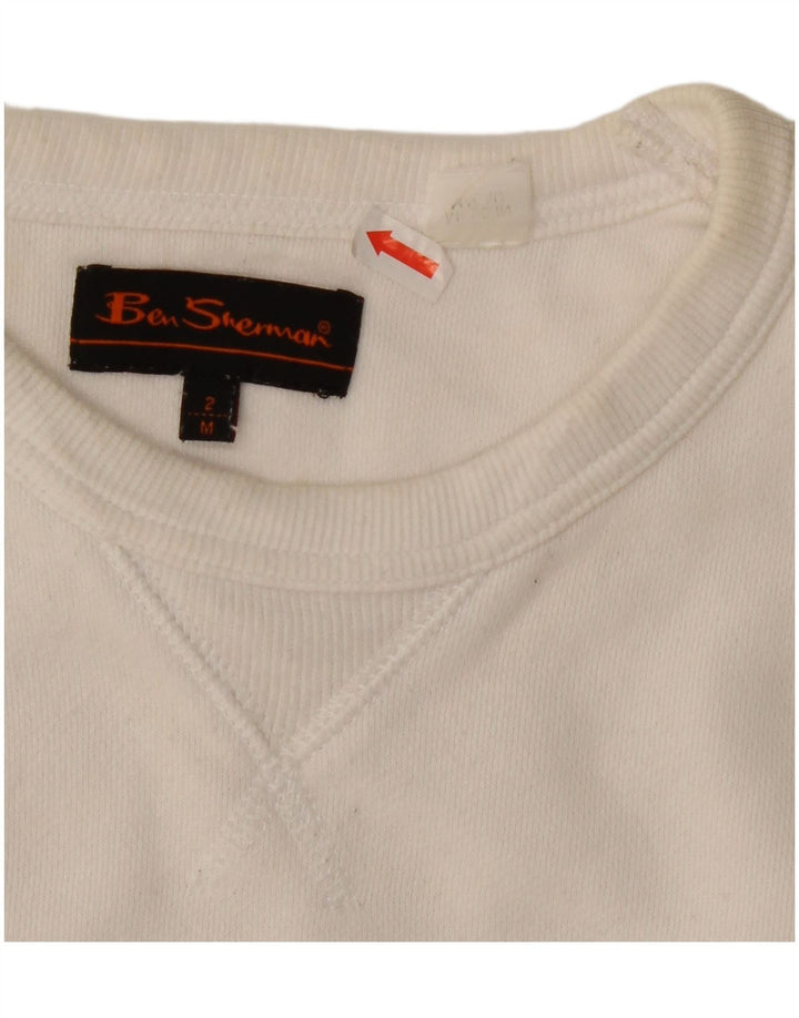 Ben Sherman Herren-Sweatshirt mit Grafik, mittelweiße Baumwolle
