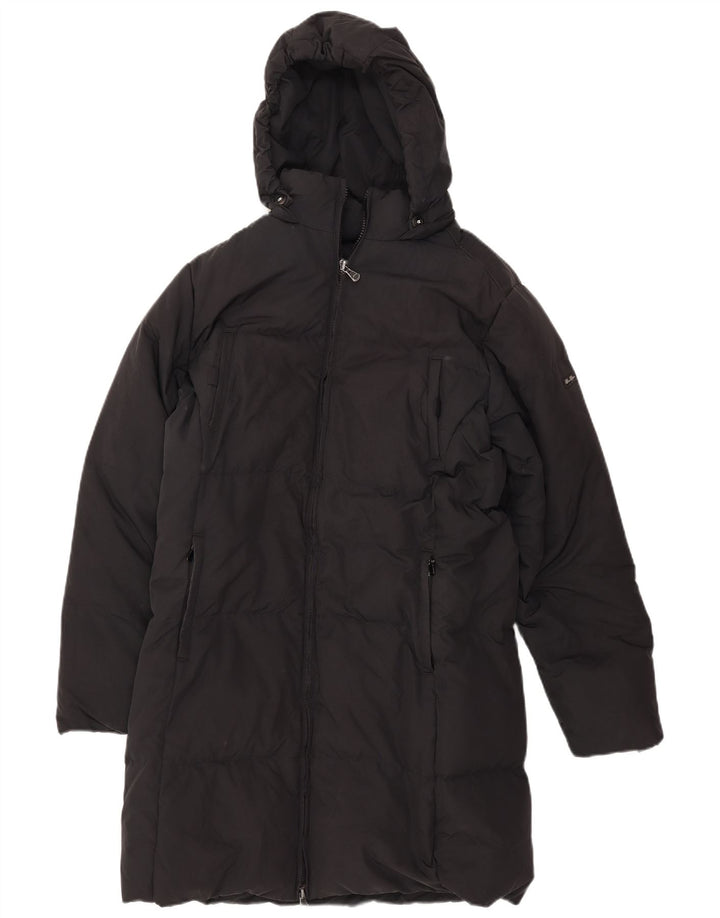 Champion gepolsterter Herrenmantel mit Kapuze, UK 38, mittelschwarz