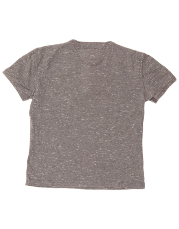 Superdry Heritage T-Shirt-Oberteil für Herren, groß, grau gesprenkelte Baumwolle