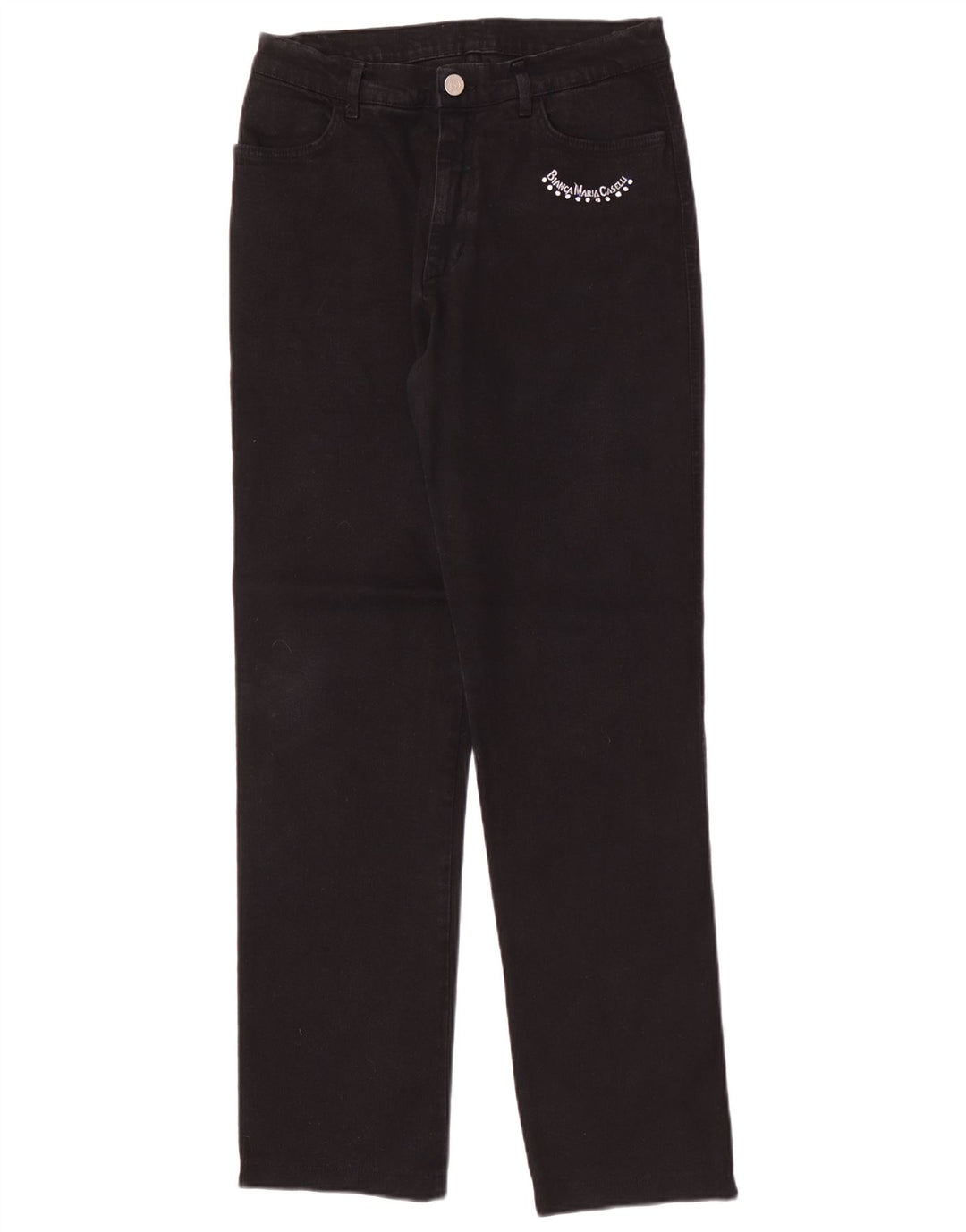 Bianca Maria Caselli Damen Straight Jeans W28 L31 Schwarz