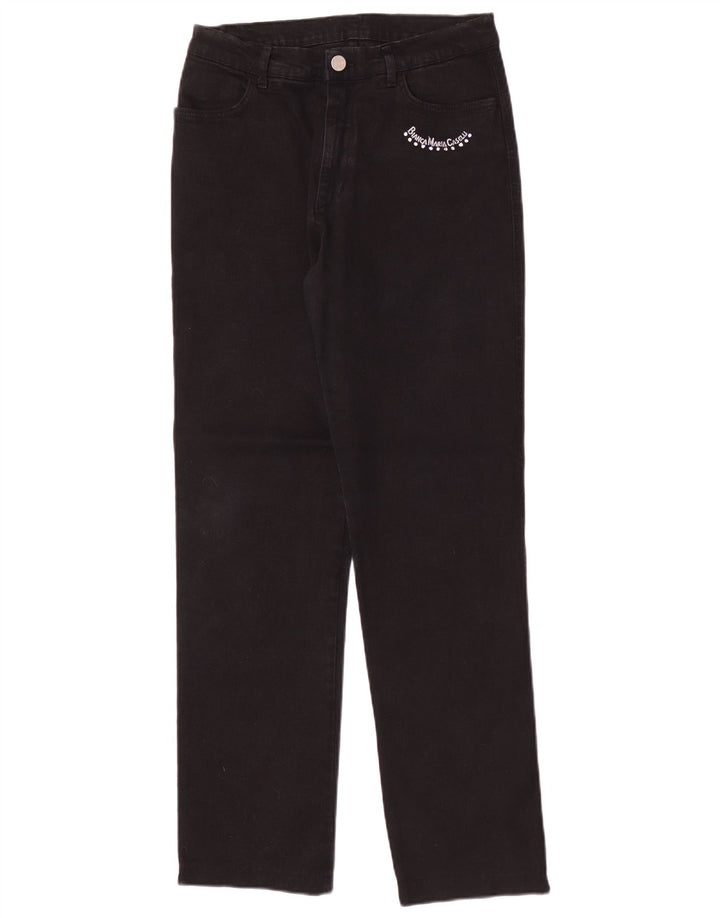 Bianca Maria Caselli Damen Straight Jeans W28 L31 Schwarz