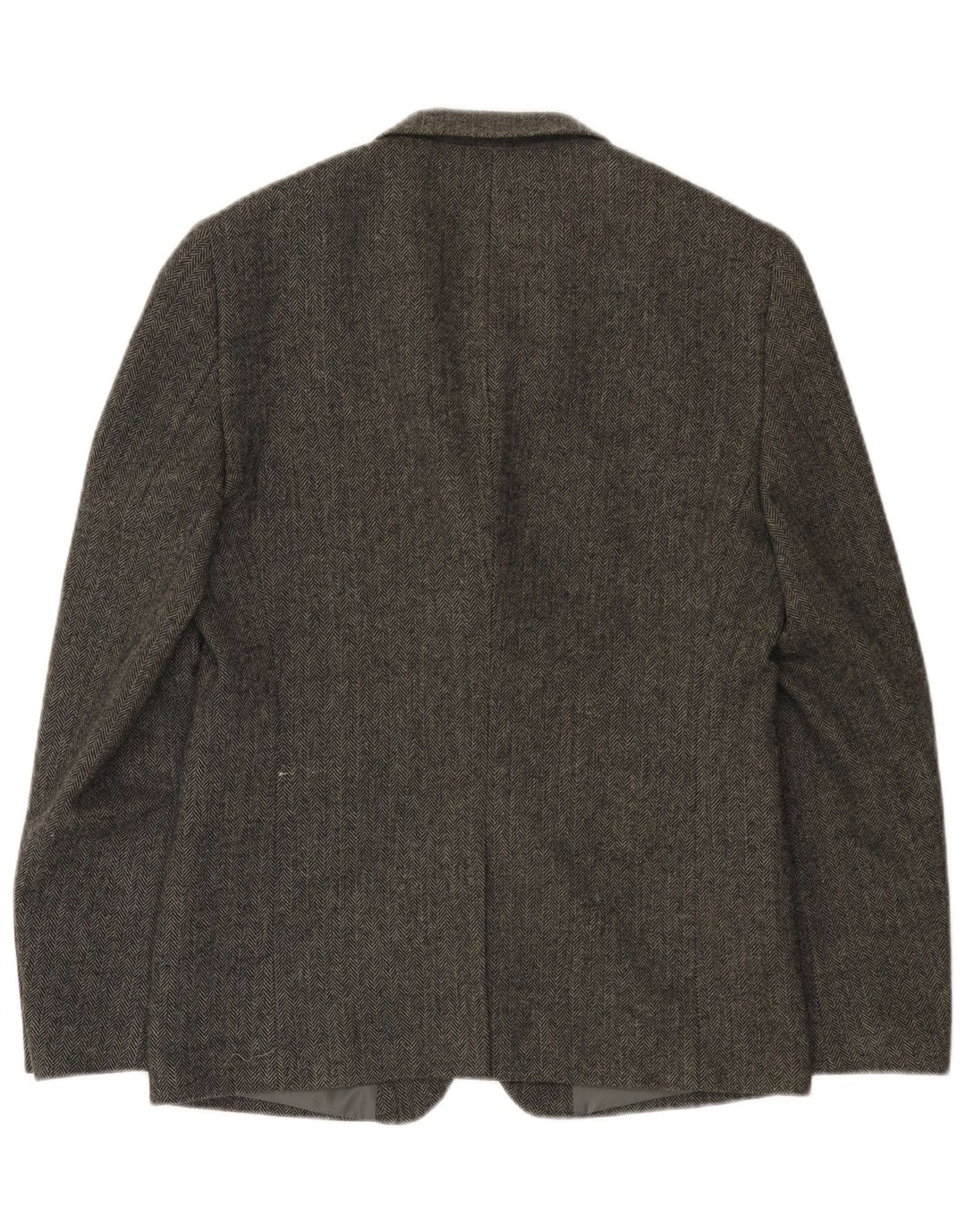 Superdry Herren-Blazer mit 2 Knöpfen, UK 38, mittelgrau, Fischgrätenmuster