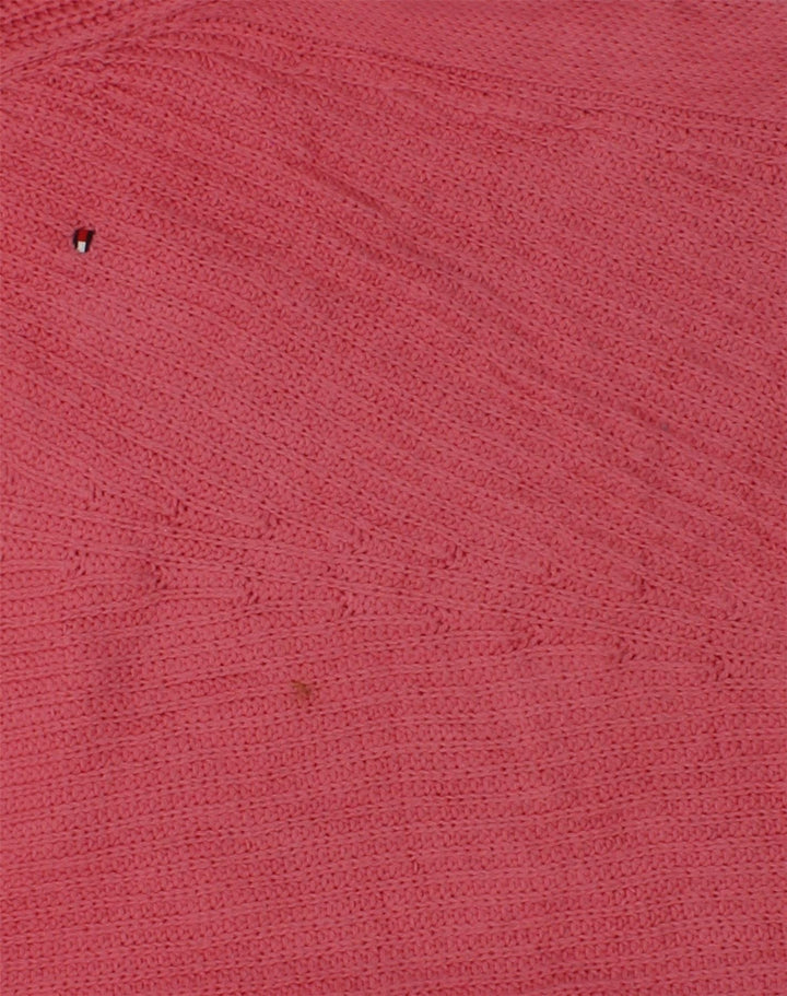 TOMMY HILFIGER Girls Crew Neck Jumper Sweater 13-14 Years Pink Cotton | Vintage Tommy Hilfiger | Thrift | Second-Hand Tommy Hilfiger | Used Clothing | Messina Hembry 