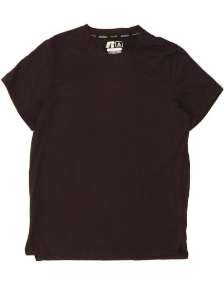 RUSSELL ATHLETIC Mens T-Shirt Top UK 34/36 Small Black Polyester Vintage Russell Athletic and Second-Hand Russell Athletic from Messina Hembry 