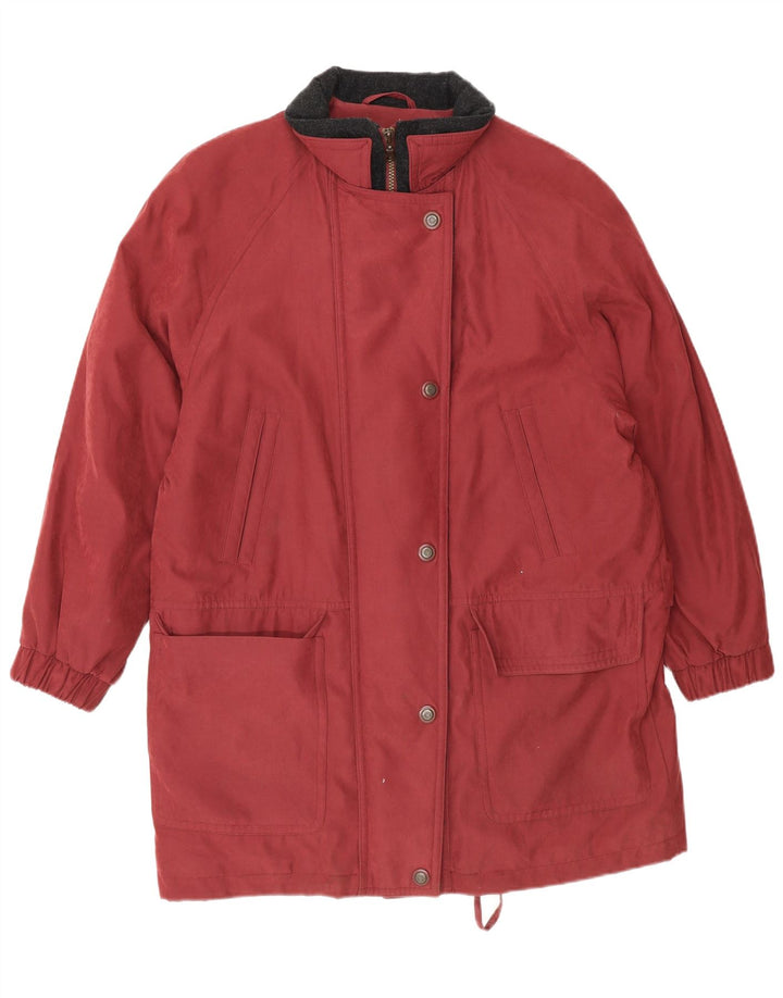 Canda Damen-Windbreaker-Mantel, UK 12, mittleres Burgunderrot, Polyester