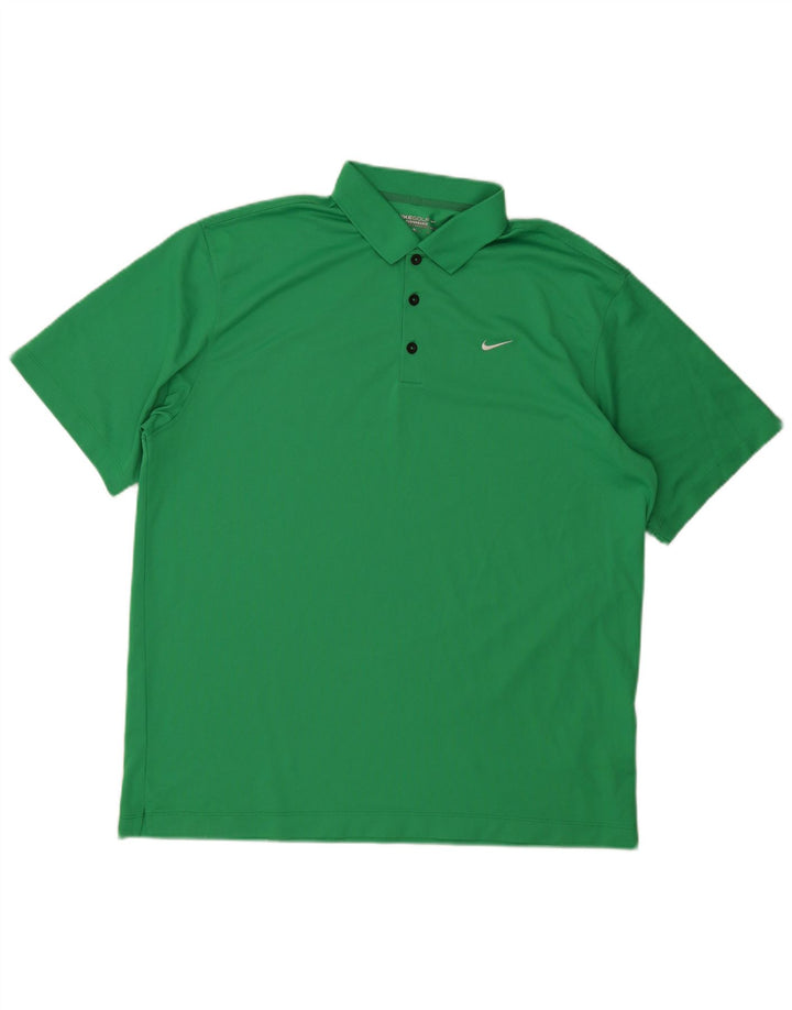 NIKE Herren Dri Fit Poloshirt XL Grün Polyester