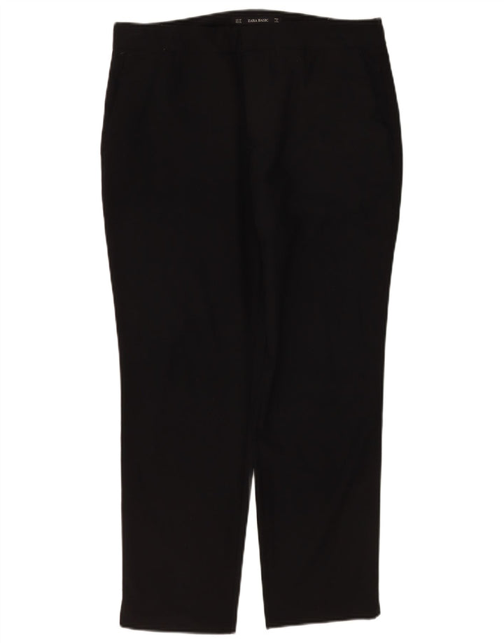 Zara Slim Chino-Hose für Damen, EU 38, Größe S, W28, L26, Schwarz, Polyester