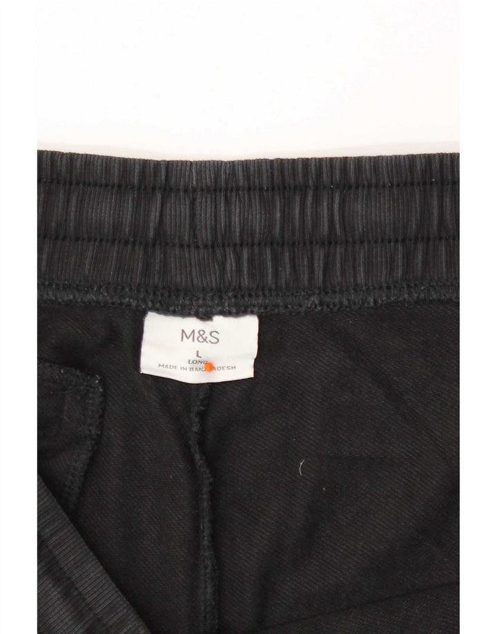 Marks & Spencer Herren-Trainingshose, große schwarze Baumwolle