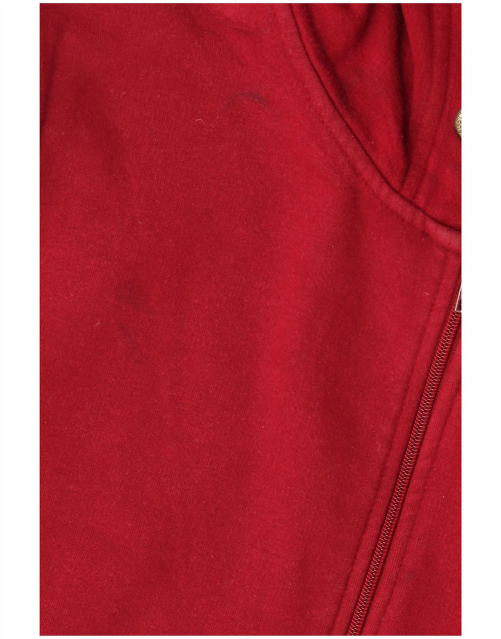 Zara Herren-Kapuzenpullover mit Reißverschluss, groß, Rot