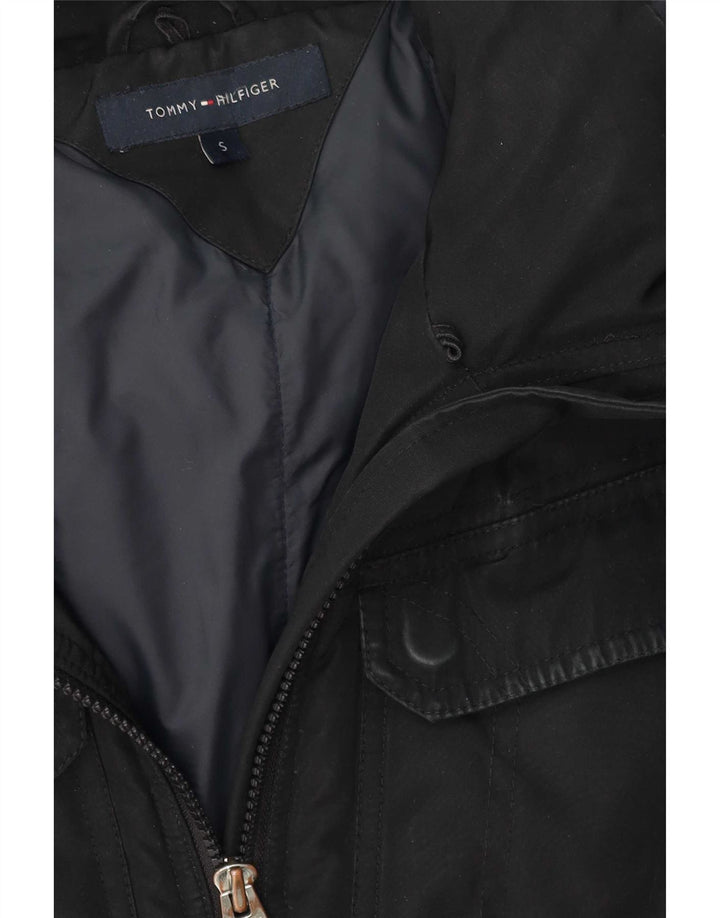 Tommy Hilfiger Herren-Jacke mit Kapuze, gepolstert, Größe 36, Schwarz