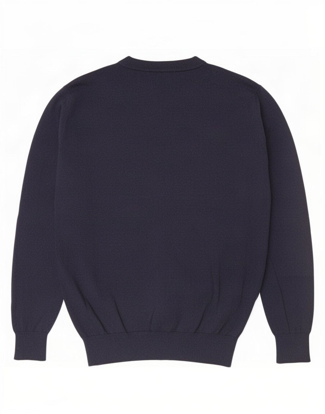 Massimo Dutti Herren-Pullover mit V-Ausschnitt in mittlerem Marineblau