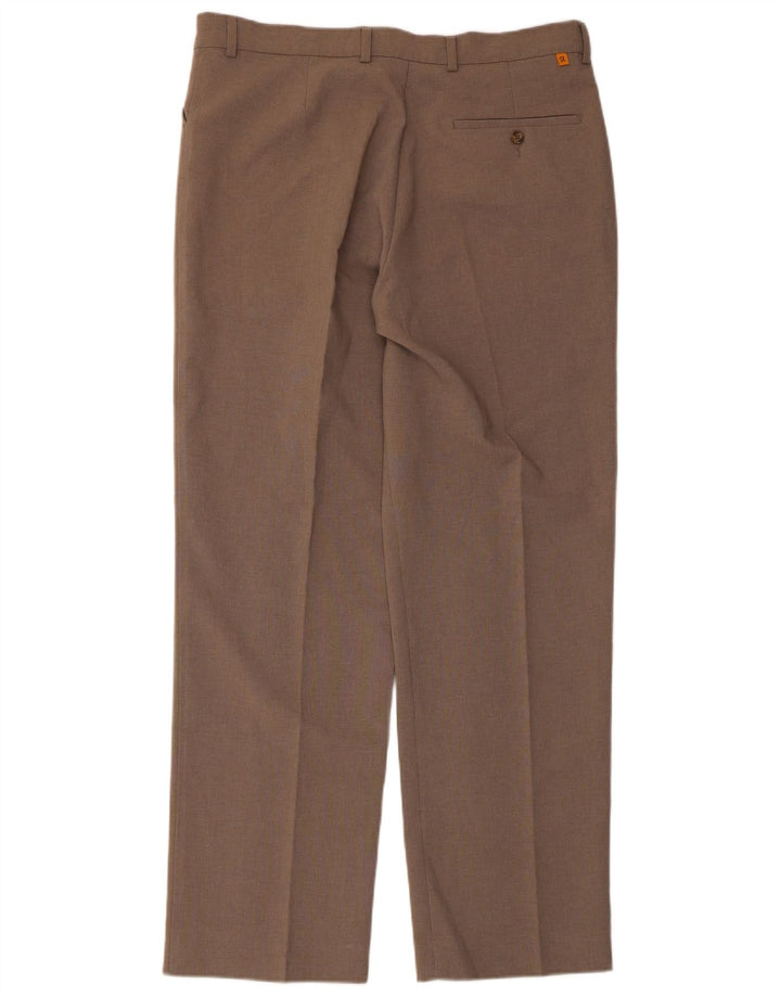 FARAH Gerade Herren-Freizeithose W36 L31 Braunes Polyester