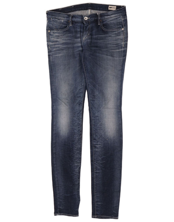 Gas Damen Skinny Jeans W30 L34 Marineblaue Baumwolle