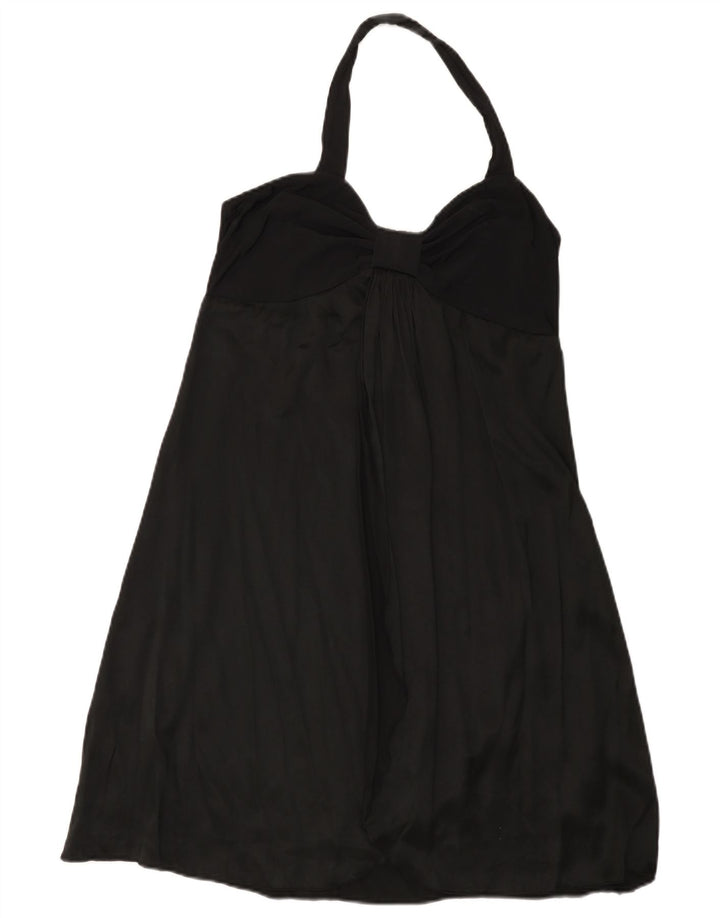 Guess By Marciano Damen Neckholder-Kleid IT 46 Große schwarze Seide