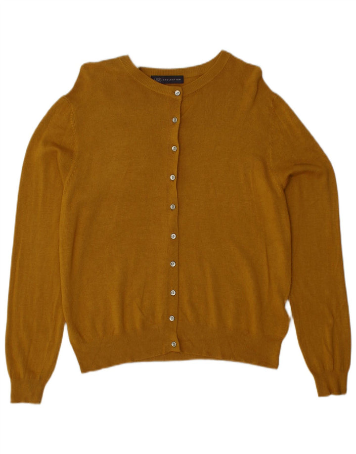 MARKS & SPENCER Damen-Cardigan-Pullover UK 12 Mittelgelbe Viskose