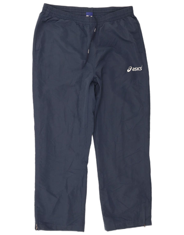 Asics Boys Tracksuit Trousers 15-16 Years 3XL Navy Blue Polyester