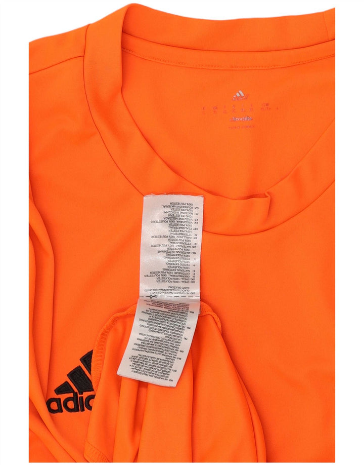 Adidas Herren Climalite T-Shirt Top XL Orange Polyester