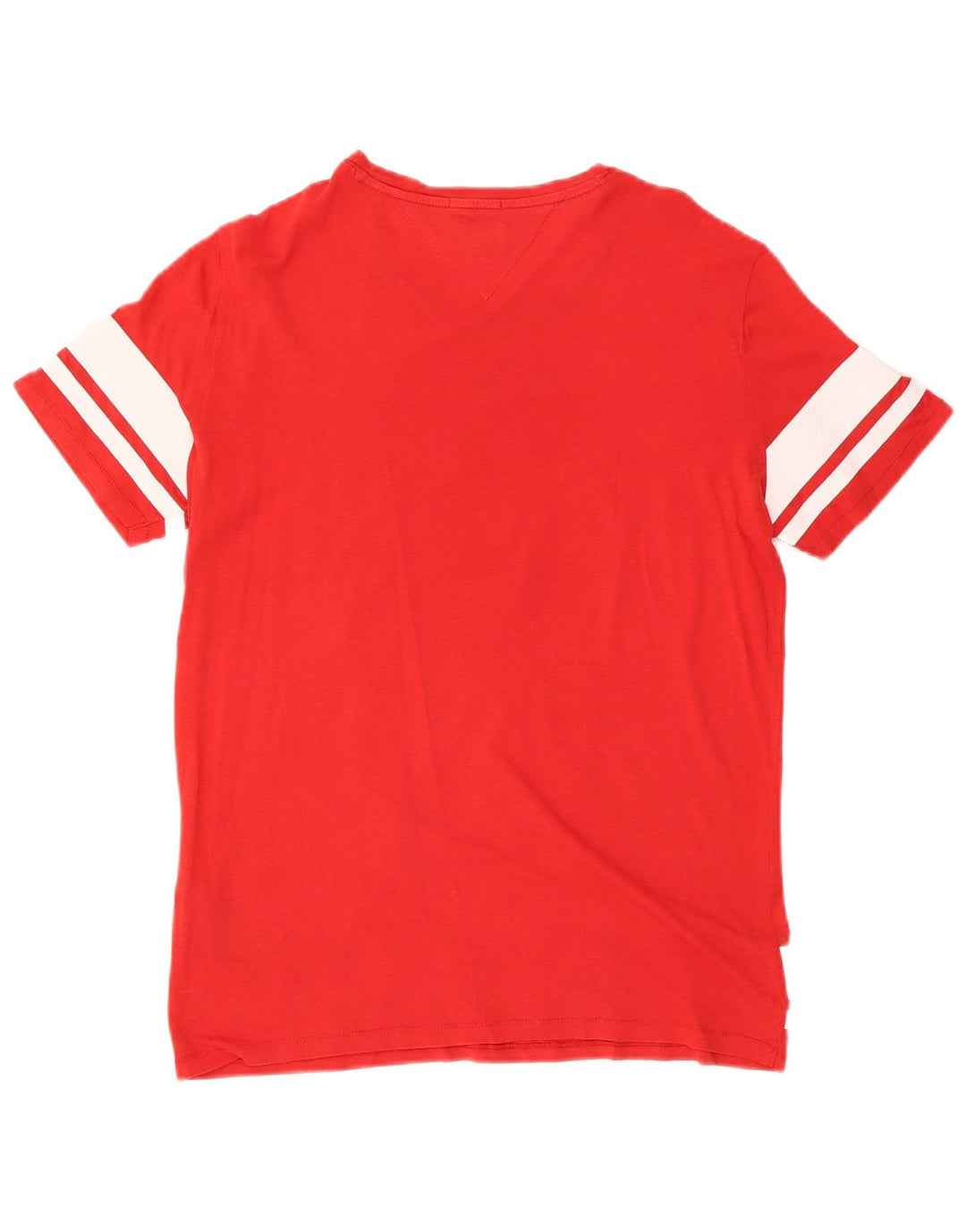 Tommy Hilfiger Herren-T-Shirt mit Grafik, mittelrote Baumwolle