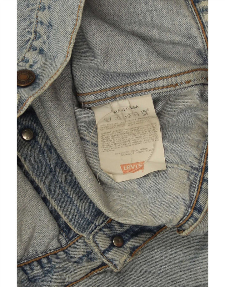 Levi's Herren Jeansjacke UK 38 Mittelblaue Baumwolle