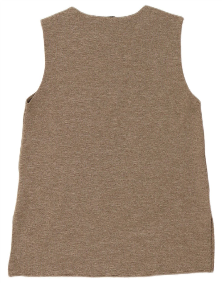 Zara Damen Weste Top UK 10 Small Beige