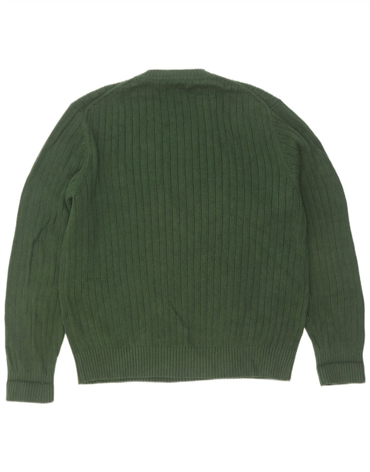 Nautica Herren-Pullover mit Rundhalsausschnitt, Größe L, Grün