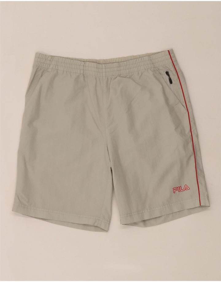Fila Herren Sportshorts Small Grau Polyamid