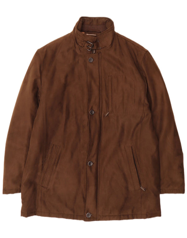 Bugatti Herren Utility Jacke IT 56 3XL Braunes Polyester