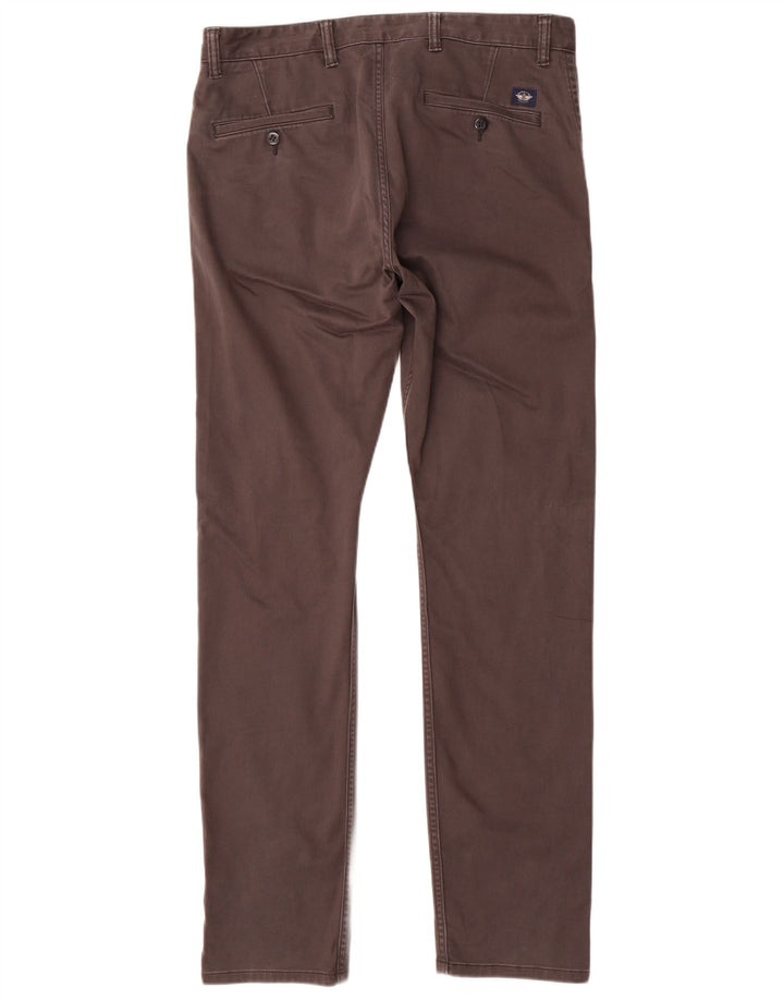 DOCKERS Slim Chino-Hose für Herren, W34, L34, graue Baumwolle