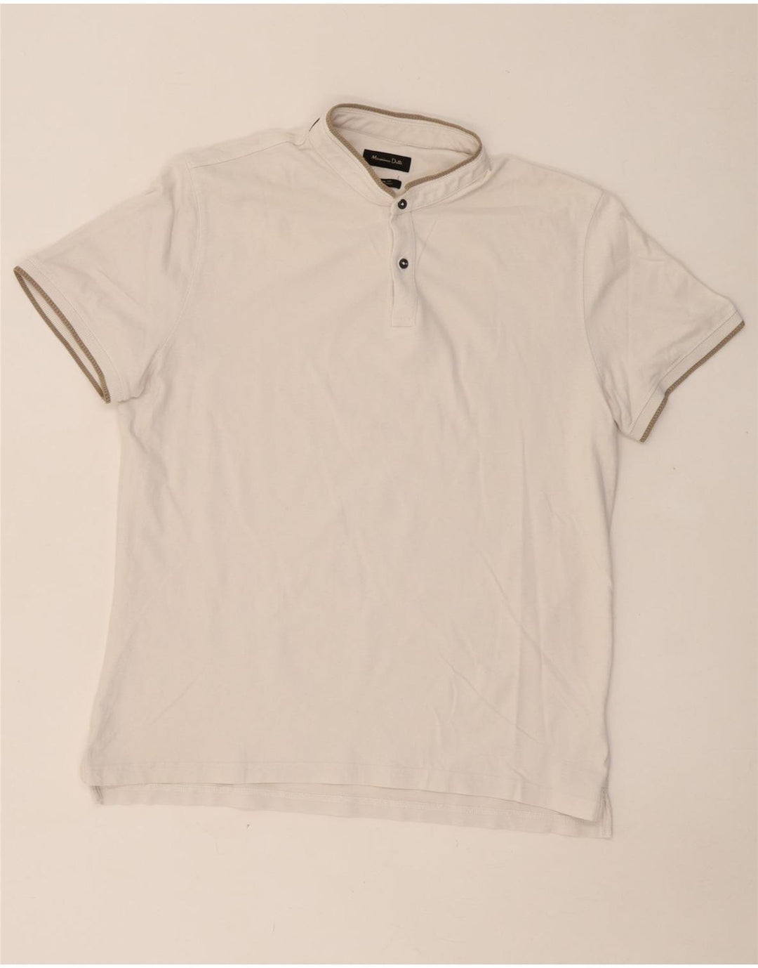 MASSIMO DUTTI Herren Casual Fit Poloshirt XL Weiß