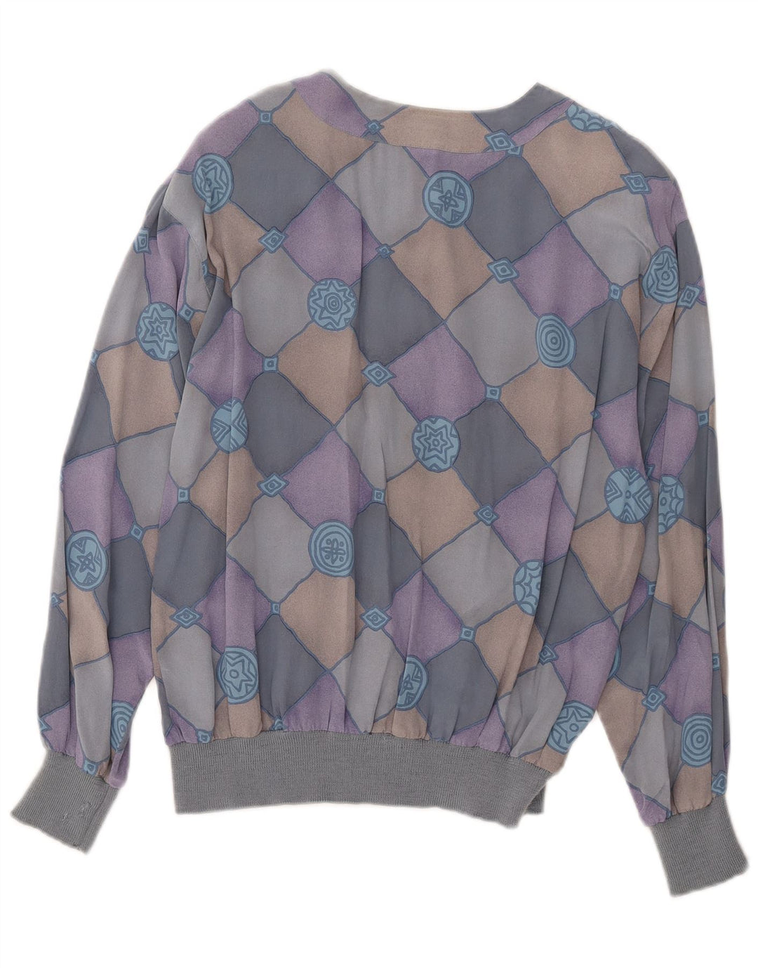 AGENDA Damen Hemdbluse IT 42 Mittelblau karierte Seide