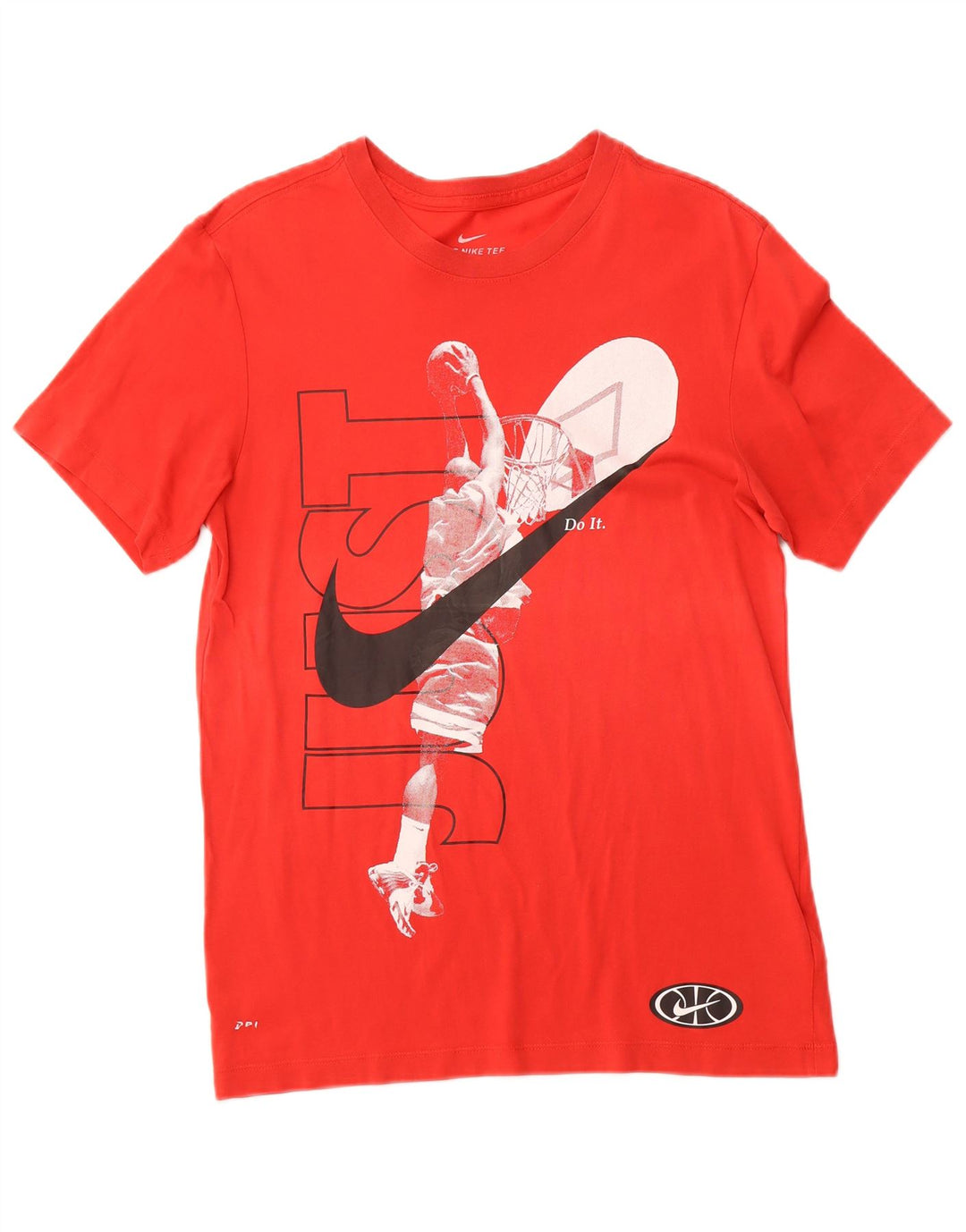 NIKE Herren Dri Fit Graphic T-Shirt Top Small Rot Baumwolle