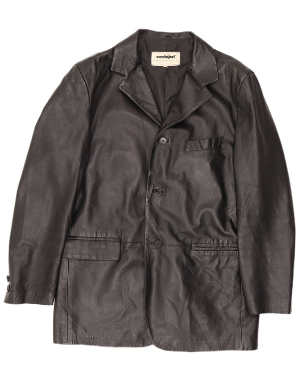 Conbipel Herren Lederjacke IT 52 Large Schwarz