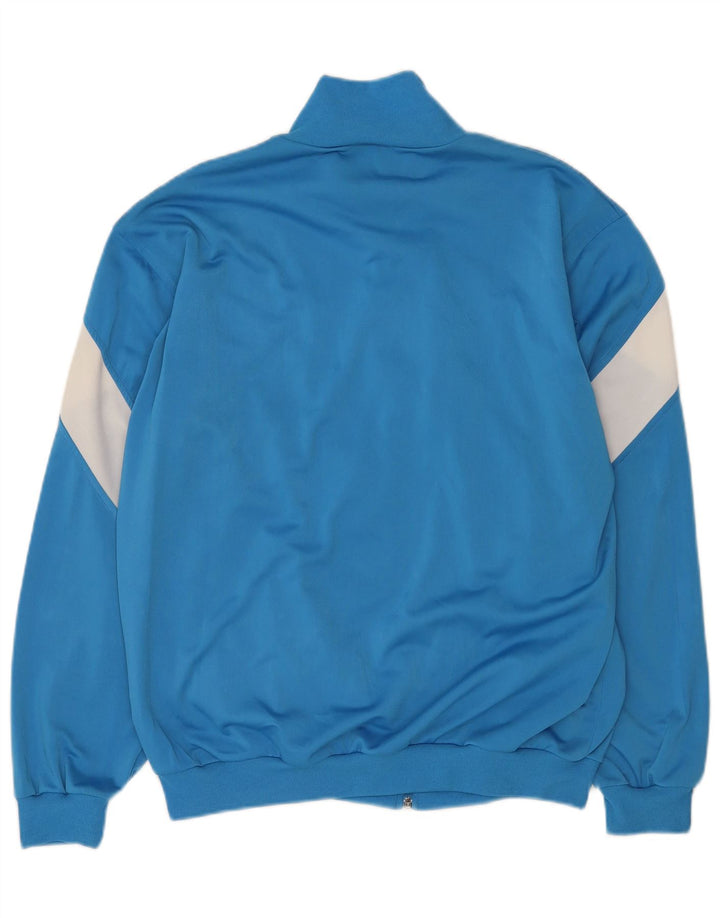 Adidas Herren-Trainingsanzug-Oberteiljacke UK 40/42 Mittelblaues Colourblock-Polyester