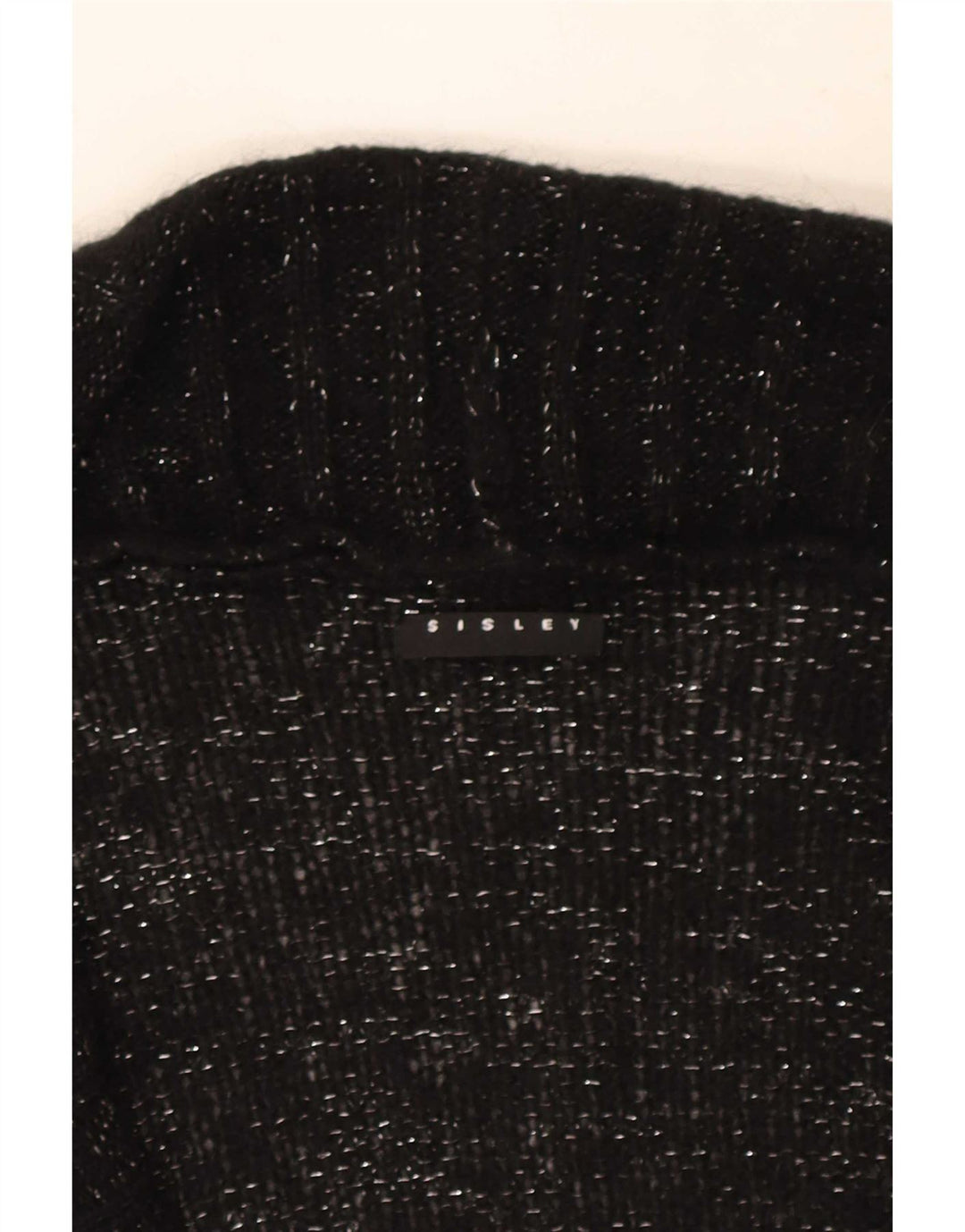 Sisley Damen-Cardigan-Pullover UK 14 Mittelschwarz meliert