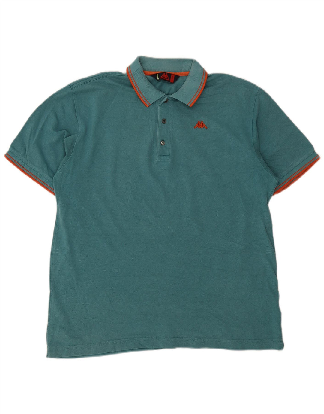 Kappa Herren-Poloshirt, groß, grün gestreift, Baumwolle