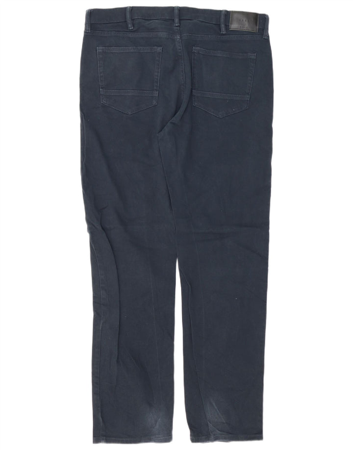Marks & Spencer Herren Straight Jeans W36 L33 Marineblaue Baumwolle