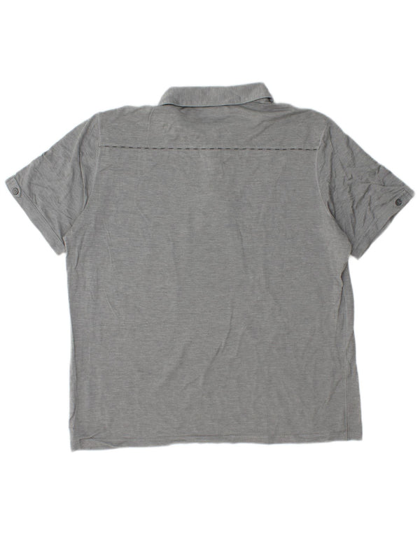 Hugo Boss Mens Polo Shirt XL Grey Flecked