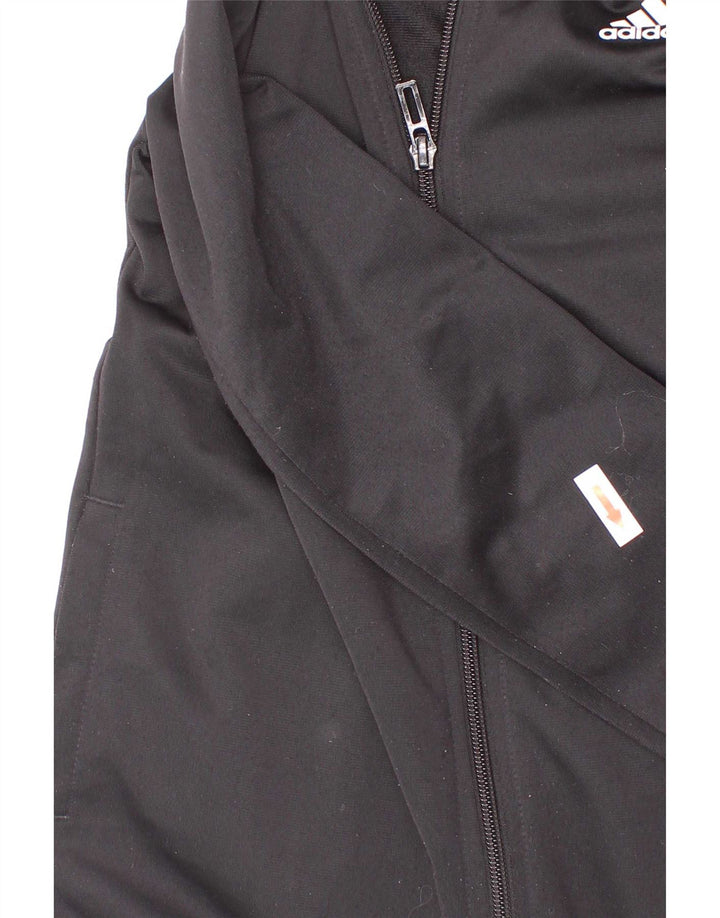 Adidas Jungen Grafik-Trainingsanzug-Top-Jacke, 9–10 Jahre, schwarzes Polyester