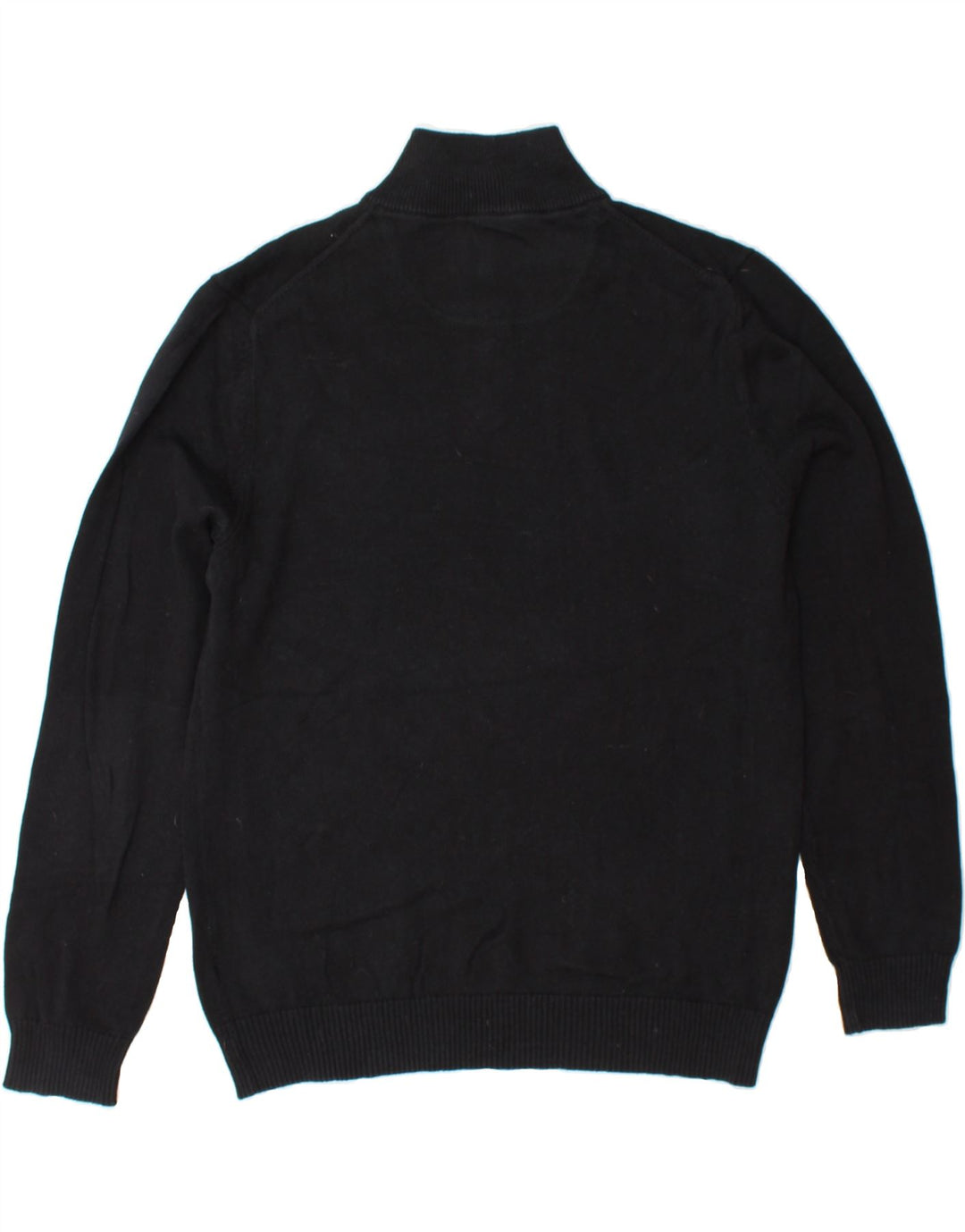 WHITE STUFF Womens Zip Neck Jumper Sweater UK 16 Large Black Cotton Vintage White Stuff and Second-Hand White Stuff from Messina Hembry 