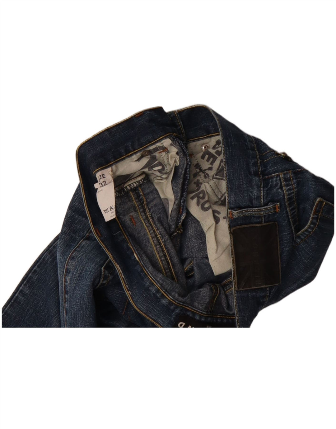 RICHMOND Mens Straight Jeans W32 L30  Blue Cotton