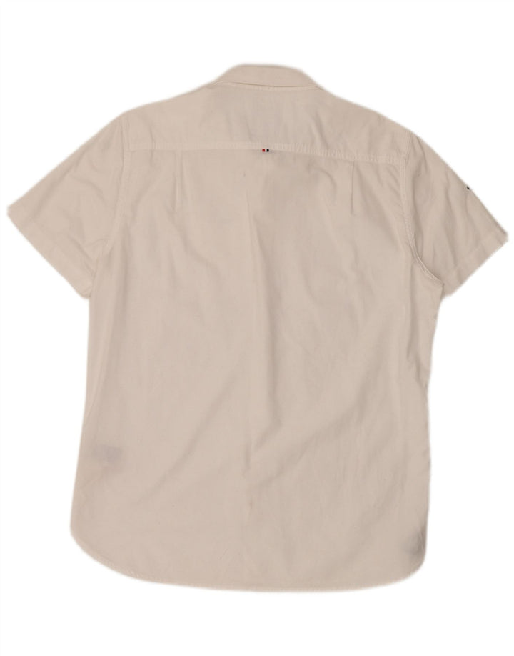 Superdry Herren Kurzarmhemd XL aus weißer Baumwolle